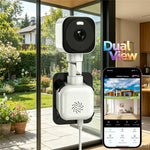 K90 Dual-Lens Window Security Camera 2K Dual-Band WiFi Two-Way Audio Human Detection for Glass Windows (without TF Card)