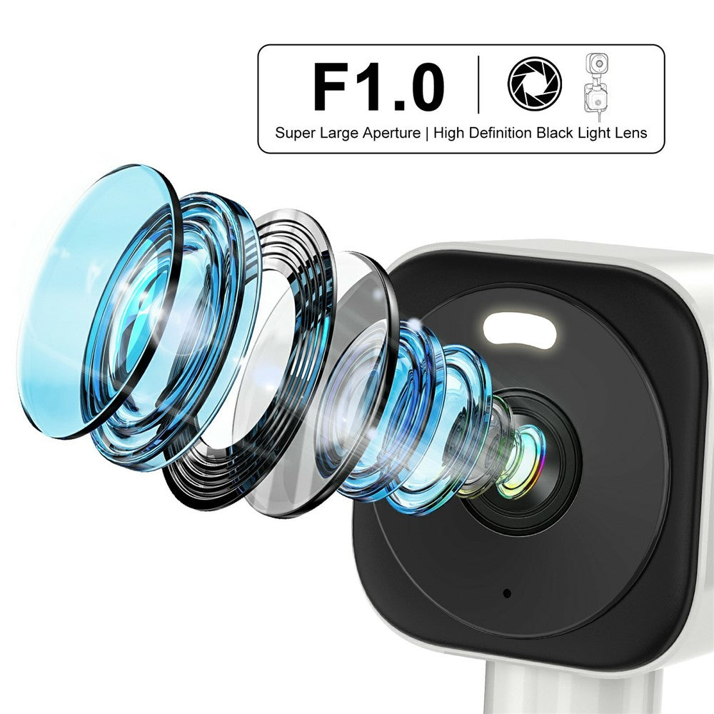 K90 Dual-Lens Window Security Camera 2K Dual-Band WiFi Two-Way Audio Human Detection for Glass Windows (without TF Card)