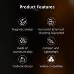 FLYMILE Magnetic Foldable Stand Phone Back Aluminum Alloy Horizontal / Vertical Support Bracket