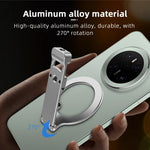 FLYMILE Magnetic Foldable Stand Phone Back Aluminum Alloy Horizontal / Vertical Support Bracket