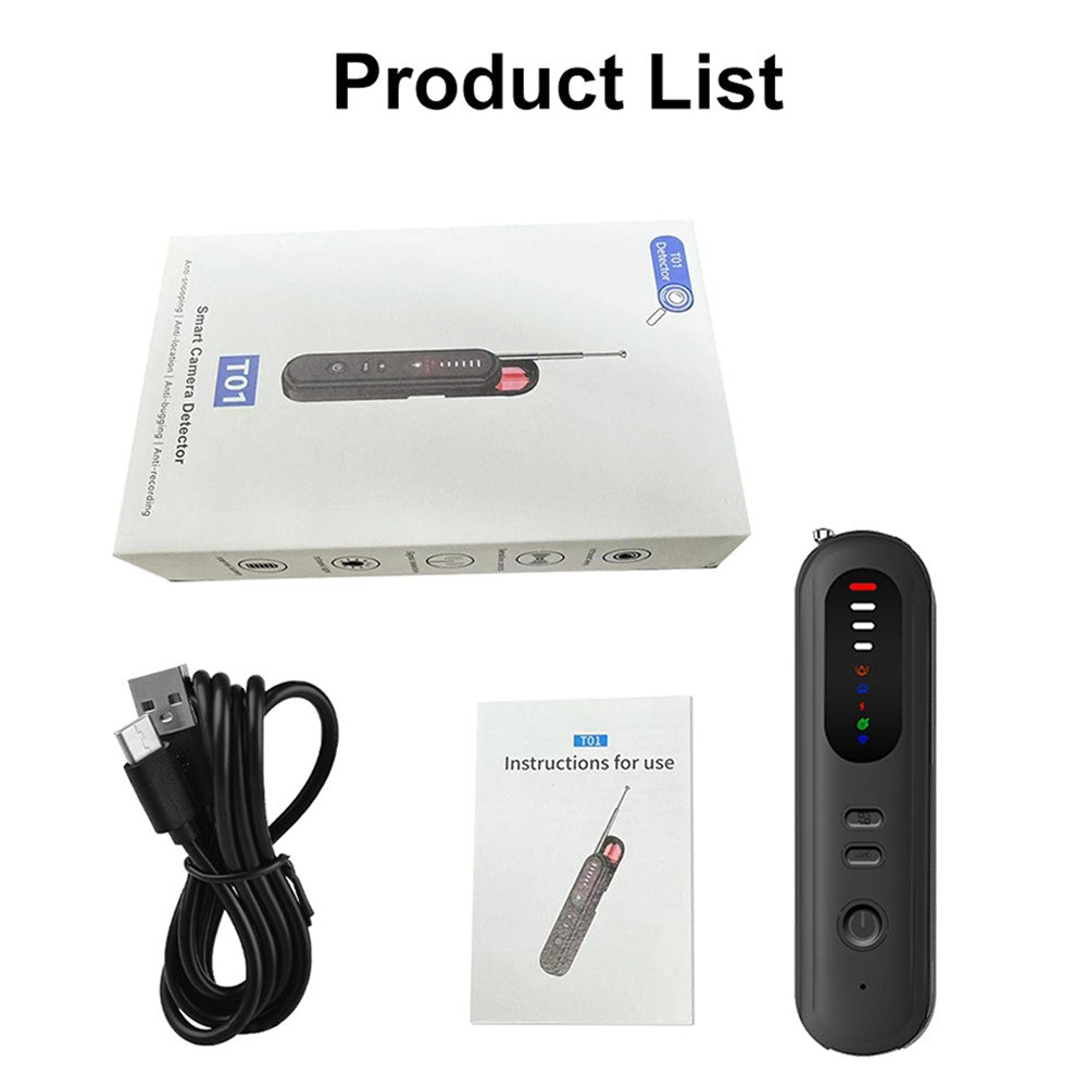 T06 Hidden Camera Detector IR Wireless Scanner for Hotels Anti Spy Device Multifunctional Detector GPS WiFi Finder