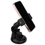 Car Phone Holder 2-in-1 Strong Suction Cup Stand Multi-angle Adjustable Mount with Phone Clamp for Dashboard Windshield