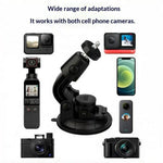 Car Phone Holder 2-in-1 Strong Suction Cup Stand Multi-angle Adjustable Mount with Phone Clamp for Dashboard Windshield