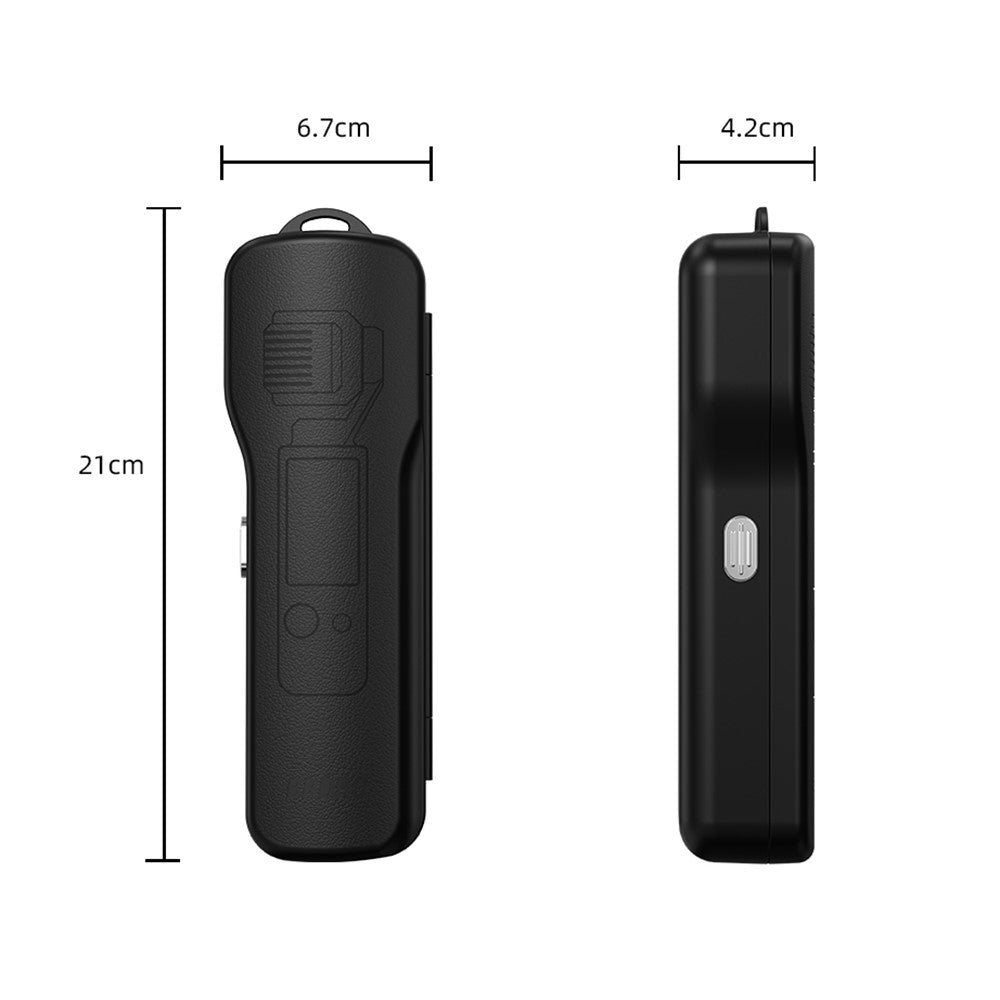 BRDRC Protective Case for DJI Osmo Pocket 4 / Pocket 3 ABS + Silicone Shock-Absorbing Storage Case with Wrist Strap