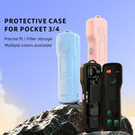 BRDRC Protective Case for DJI Osmo Pocket 4 / Pocket 3 ABS + Silicone Shock-Absorbing Storage Case with Wrist Strap