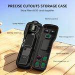 BRDRC Protective Case for DJI Osmo Pocket 4 / Pocket 3 ABS + Silicone Shock-Absorbing Storage Case with Wrist Strap