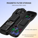BRDRC Protective Case for DJI Osmo Pocket 4 / Pocket 3 ABS + Silicone Shock-Absorbing Storage Case with Wrist Strap