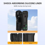 BRDRC Protective Case for DJI Osmo Pocket 4 / Pocket 3 ABS + Silicone Shock-Absorbing Storage Case with Wrist Strap