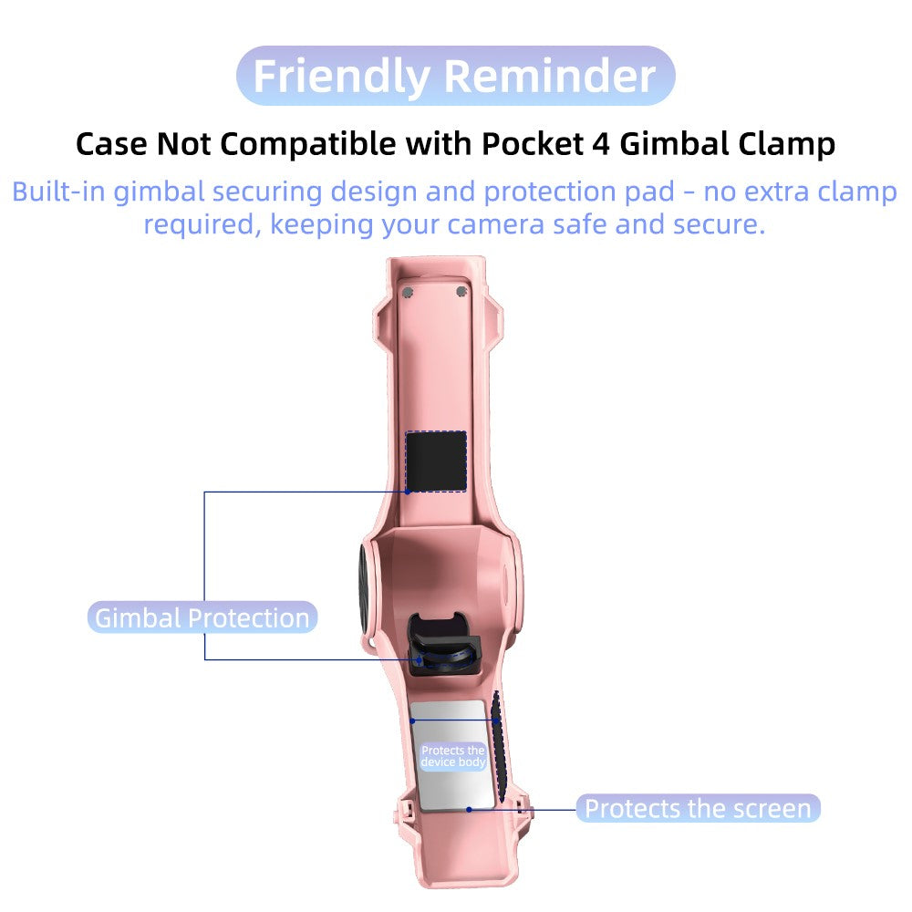 BRDRC Beskyttelsescover til DJI Osmo Pocket 4 / Pocket 3 ABS Faldbeskyttelse Bærbart Linsebeskyttelseslåg Hårdt Etui