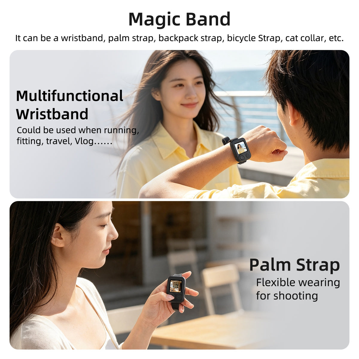 SUNNYLIFE OP4-ZD268 Silicone Strap Case for DJI Osmo Mobile 8P / Osmo Pocket 4P Viewfinder Remote Strap Case