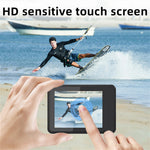 F303AATR 5K Ultra HD Dual Screen Sports Camera EIS Mini Dash Cam with Waterproof Case