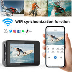 F303AATR 5K Ultra HD Dual Screen Sports Camera EIS Mini Dash Cam with Waterproof Case