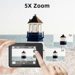 F303AATR 5K Ultra HD Dual Screen Sports Camera EIS Mini Dash Cam with Waterproof Case
