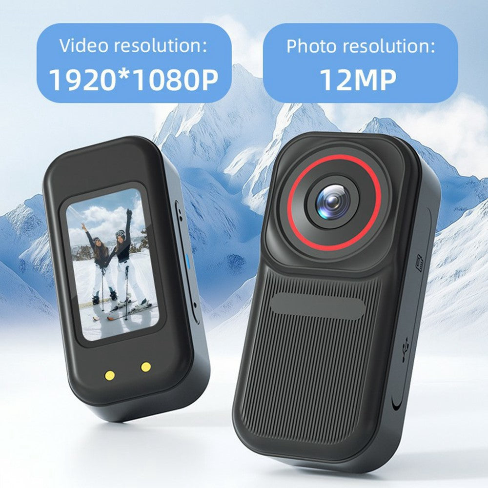 FF006 1.47 Inch HD Screen Thumb Camera with Magnetic Charging Case First Person View Vlogging Mini Camera