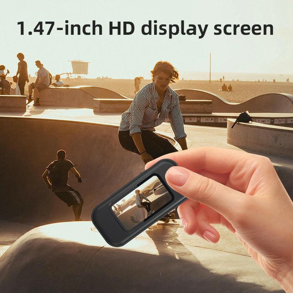 FF006 1.47 Inch HD Screen Thumb Camera with Magnetic Charging Case First Person View Vlogging Mini Camera
