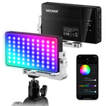 NEEWER SL90 Aluminum Alloy RGB Panel Video Light 18 Light Scenes Camera Light for YouTube TikTok