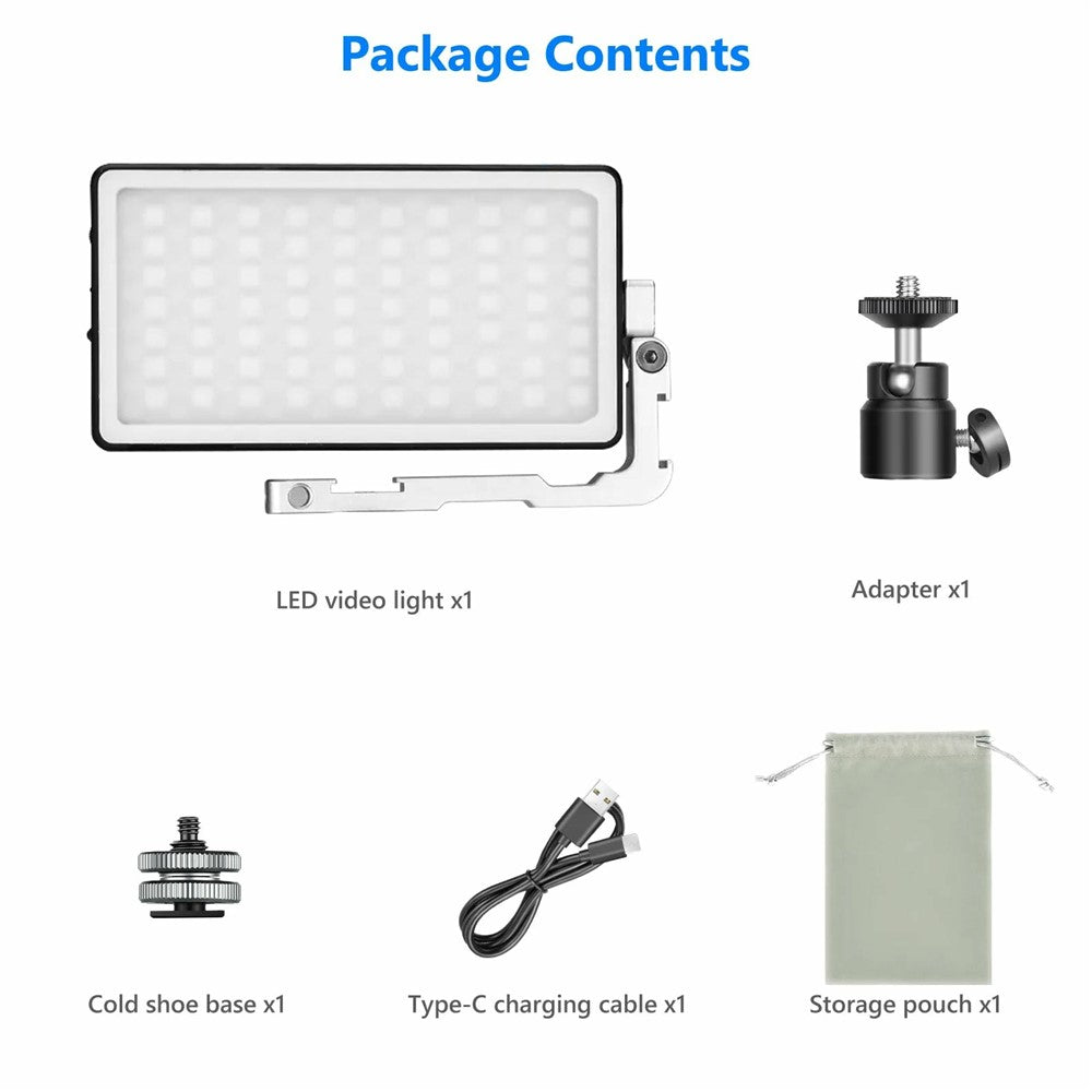 NEEWER SL90 Aluminum Alloy RGB Panel Video Light 18 Light Scenes Camera Light for YouTube TikTok