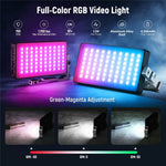 NEEWER SL90 Aluminum Alloy RGB Panel Video Light 18 Light Scenes Camera Light for YouTube TikTok