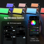 NEEWER SL90 Aluminum Alloy RGB Panel Video Light 18 Light Scenes Camera Light for YouTube TikTok