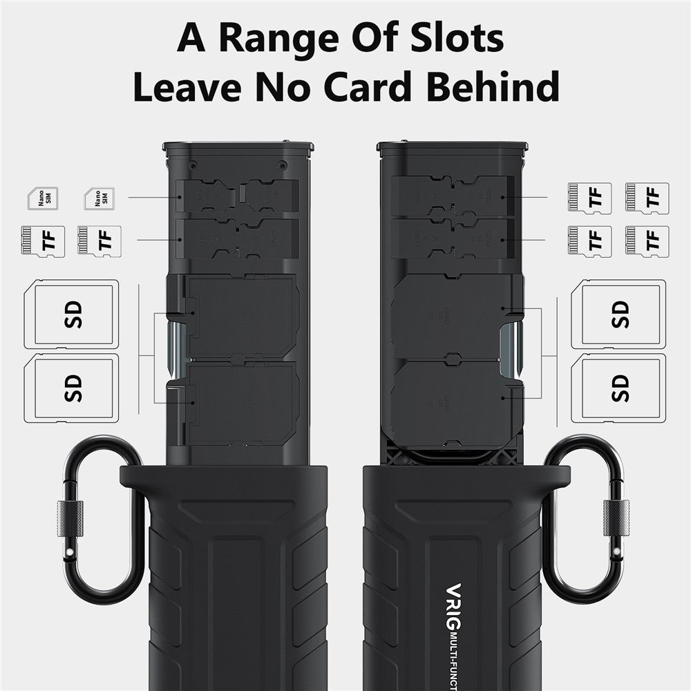 High-Speed Card Reader Portable Storage Box for SD / TF Cards Action Camera Phone Tablet Data Transfer