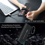 High-Speed Card Reader Portable Storage Box for SD / TF Cards Action Camera Phone Tablet Data Transfer