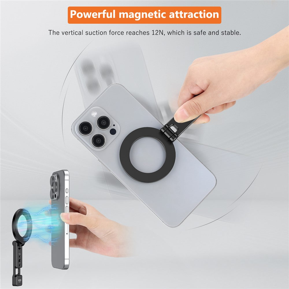 VRIG MG-26 Compatible with MagSafe Magnetic Portable Stand Foldable Aluminum Alloy Mount