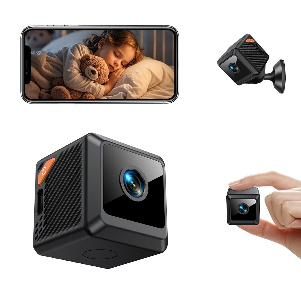 W02 1080P HD-säkerhetskamera vidvinkel trådlös övervakningskamera rörelsedetektering WiFi-fjärrmonitor (inget TF-kort)