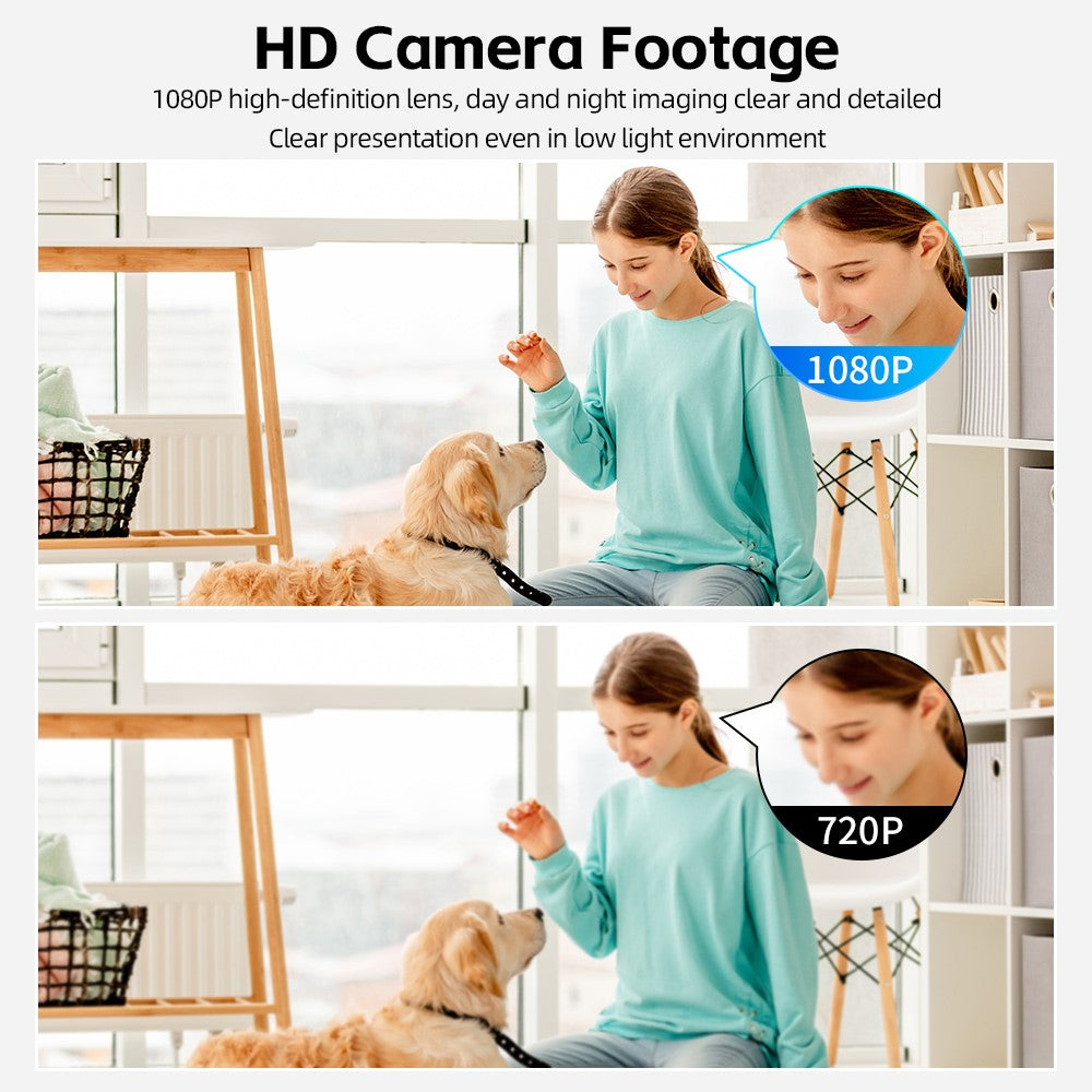W02 1080P HD-säkerhetskamera vidvinkel trådlös övervakningskamera rörelsedetektering WiFi-fjärrmonitor (inget TF-kort)