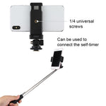 PULUZ PU417 1 / 4 Screw Hole Tripod Cold Shoe Mount Gimbal with Phone Clamp