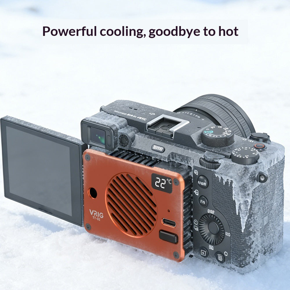 VRIG TT-02 10W TEC Semiconductor Cooler Digital Display Magnetic Cooling Fan for Camera Phone