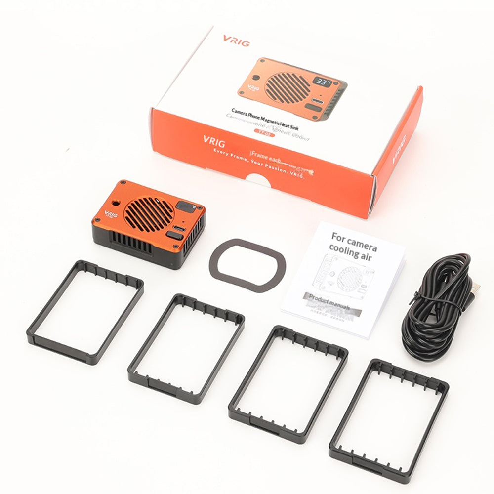 VRIG TT-02 10W TEC Semiconductor Cooler Digital Display Magnetic Cooling Fan for Camera Phone