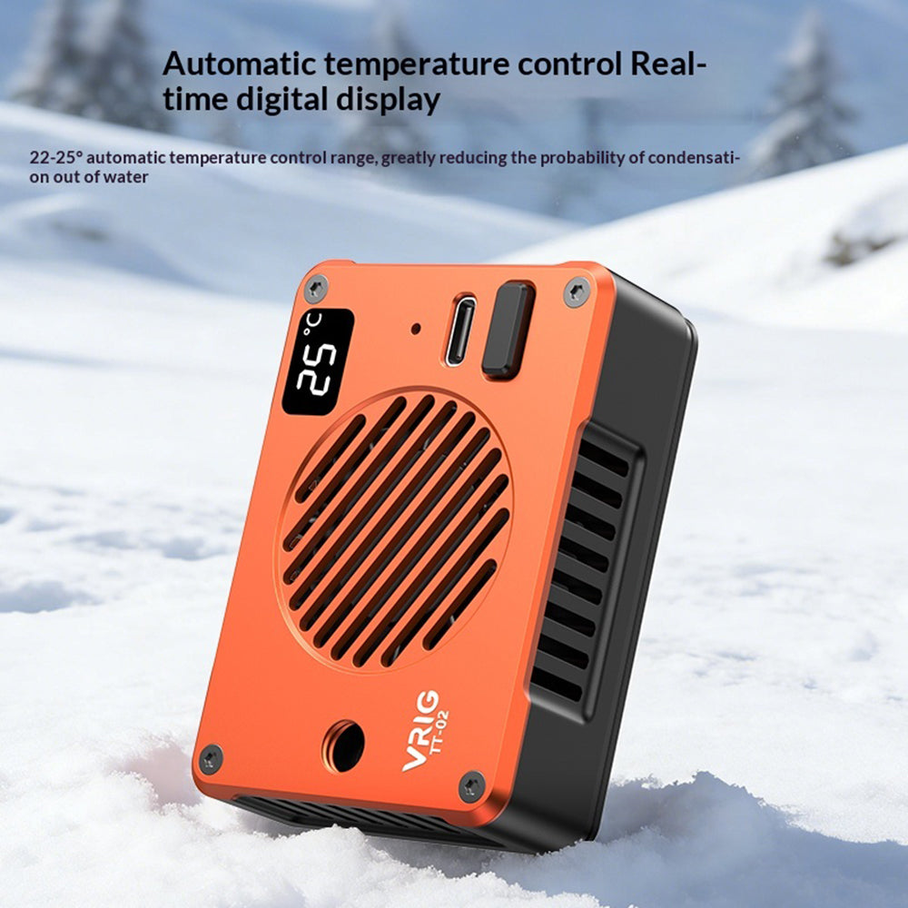 VRIG TT-02 10W TEC Semiconductor Cooler Digital Display Magnetic Cooling Fan for Camera Phone