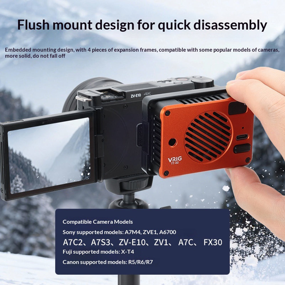 VRIG TT-02 10W TEC Semiconductor Cooler Digital Display Magnetic Cooling Fan for Camera Phone