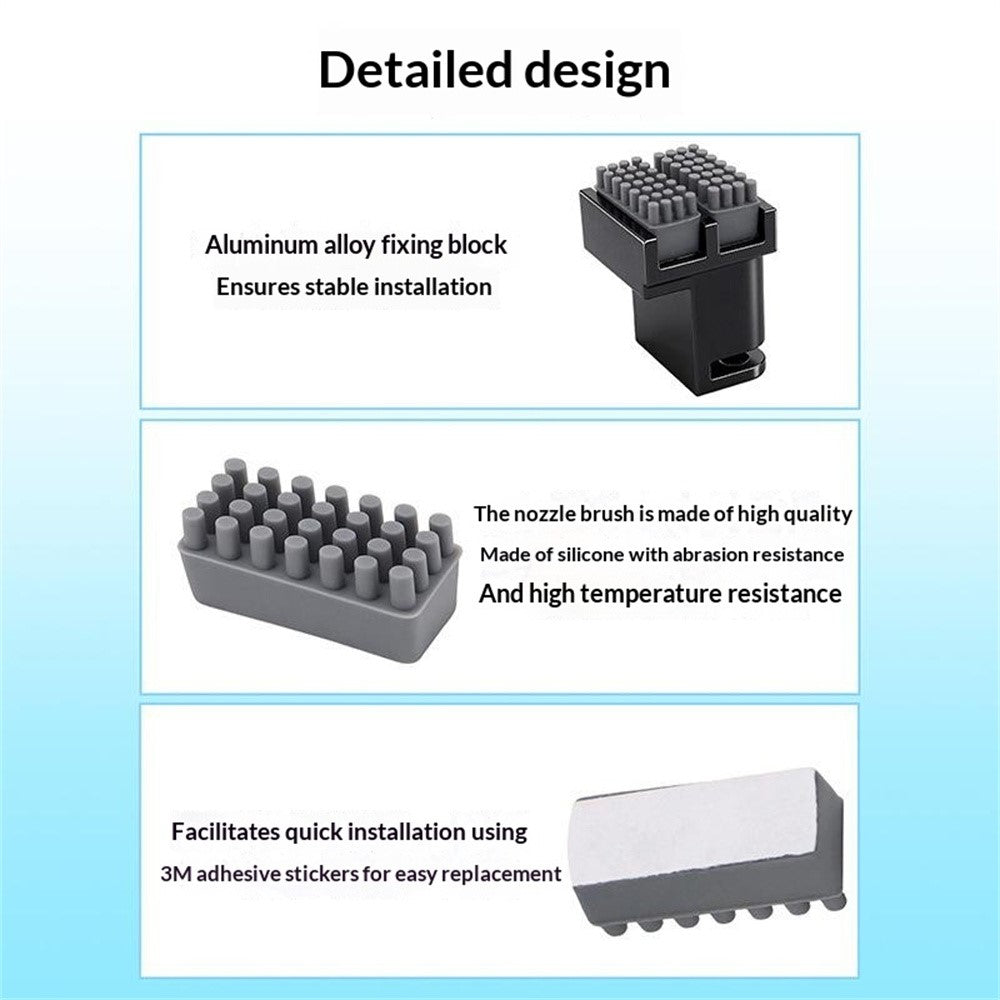 PRN260001 For Bambu Lab P1P  /  P1S  /  X1  /  X1C  /  X1E 3D Printer Metal Nozzle Bilateral Lightweight Cleaning Brush Kit