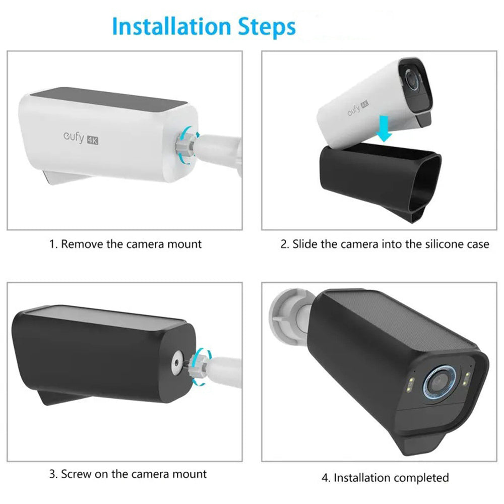 For EufyCam S3 Pro Silicone Case Security Camera Weatherproof Outdoor Protective Cover