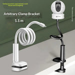 110cm Flexible Gooseneck Clamp Mount No Drilling Desktop Security Camera Stand for Baby Monitor