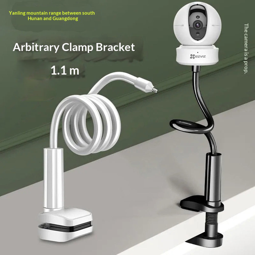 110cm Flexible Gooseneck Clamp Mount No Drilling Desktop Security Camera Stand for Baby Monitor
