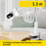 110cm Flexible Gooseneck Clamp Mount No Drilling Desktop Security Camera Stand for Baby Monitor