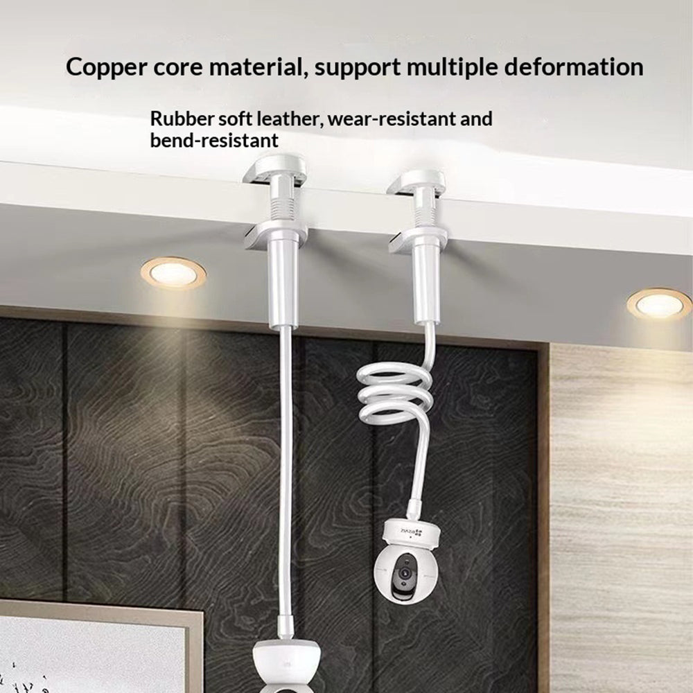 110cm Flexible Gooseneck Clamp Mount No Drilling Desktop Security Camera Stand for Baby Monitor