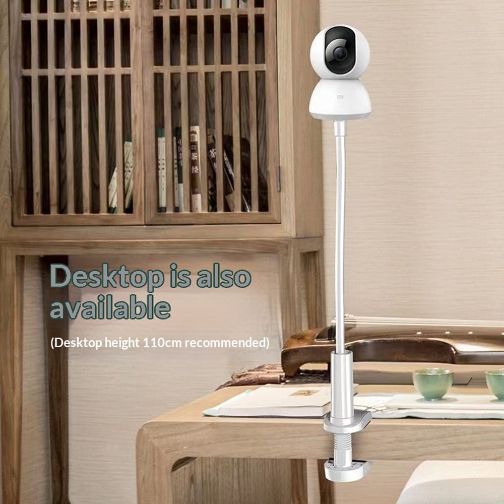 110cm Flexible Gooseneck Clamp Mount No Drilling Desktop Security Camera Stand for Baby Monitor