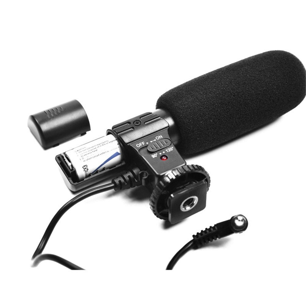 MIC-01 Mobile Phone Camera Microphone Professional Interview Capacitive Microphone for Live Streaming, Video Recording