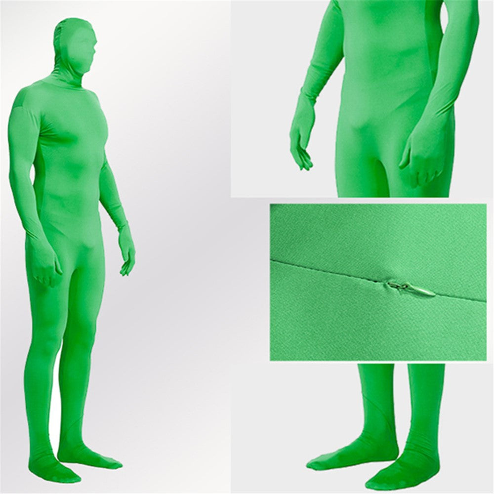 LIGHTUPFOTO PSD2EA Helkrops Chromakey Bodysuit Grøn Bodysuit Unisex Spandex Usynlig Mand Kostume