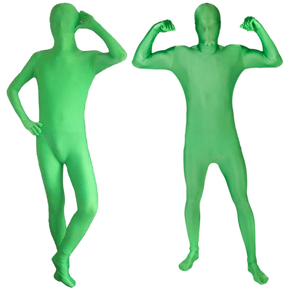 LIGHTUPFOTO PSD2EA Helkrops Chromakey Bodysuit Grøn Bodysuit Unisex Spandex Usynlig Mand Kostume