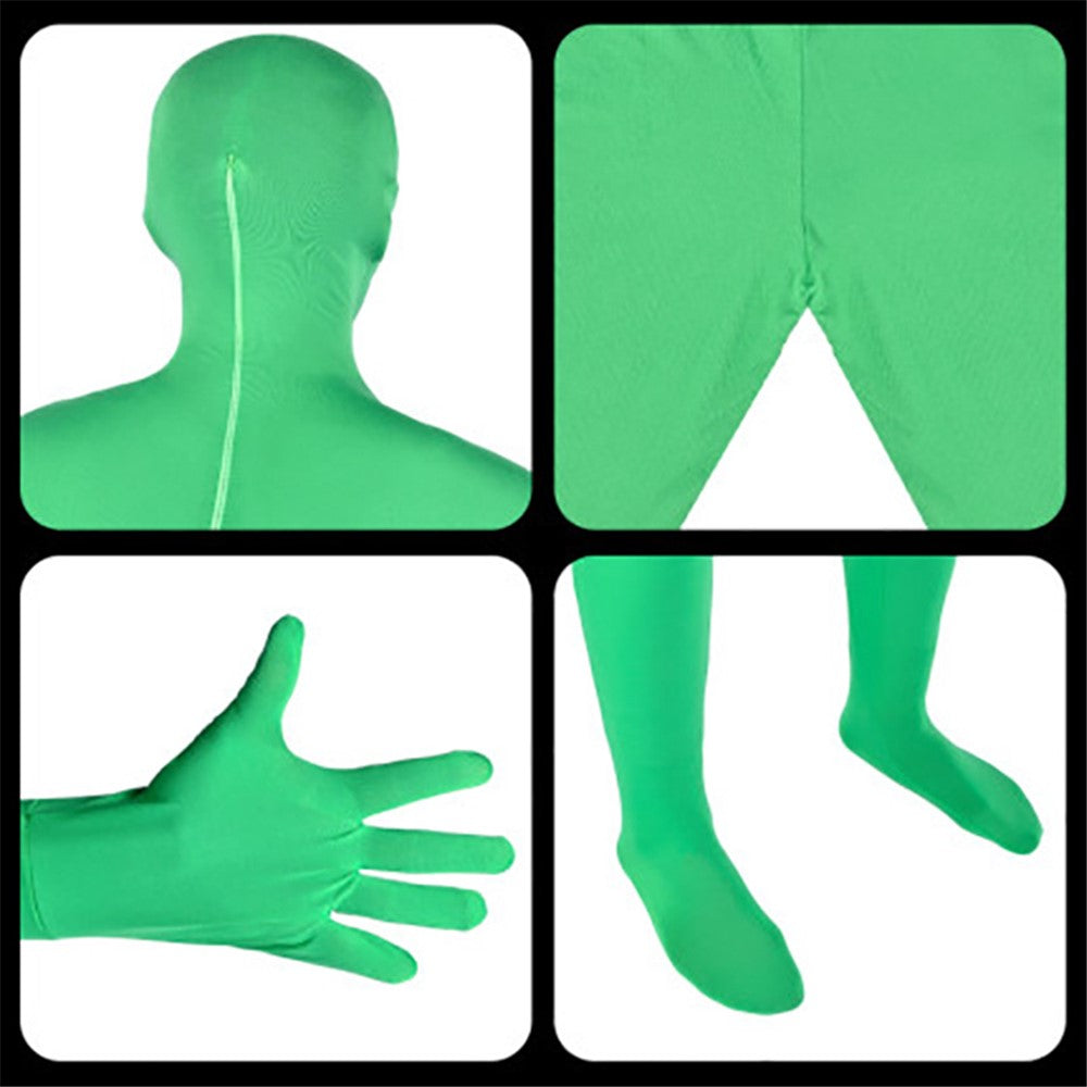 LIGHTUPFOTO PSD2EA Helkrops Chromakey Bodysuit Grøn Bodysuit Unisex Spandex Usynlig Mand Kostume
