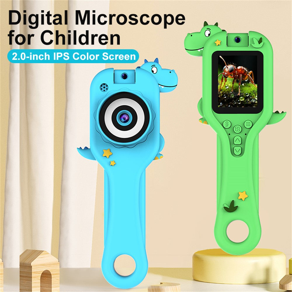 HY-F1 For Kids 500X Magnification 2.0 Inch Screen Handheld Microscope Camera with 32GB Card + Card Reader, Style A