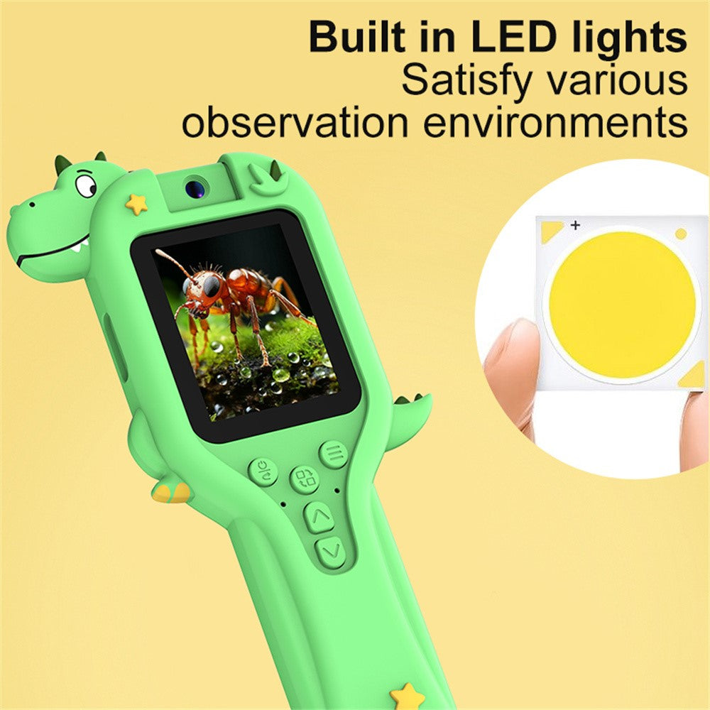 HY-F1 For Kids 500X Magnification 2.0 Inch Screen Handheld Microscope Camera with 32GB Card + Card Reader, Style A