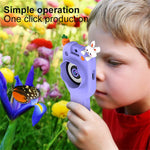 HY-F1 Cartoon Design 2.0 Inch Handheld Microscope Camera 500X Magnification Video Recorder for Kids, Style B