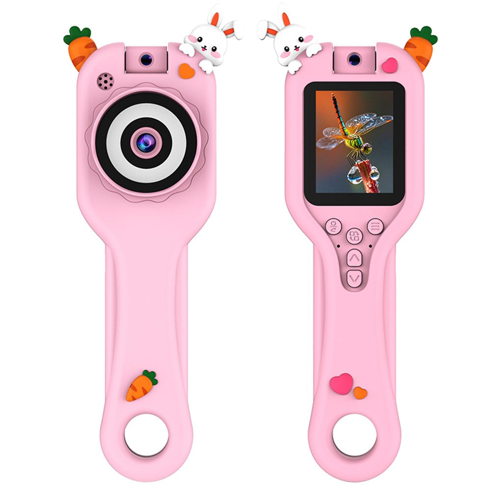 HY-F1 Cartoon Design 2.0 Inch Handheld Microscope Camera 500X Magnification Video Recorder for Kids, Style B