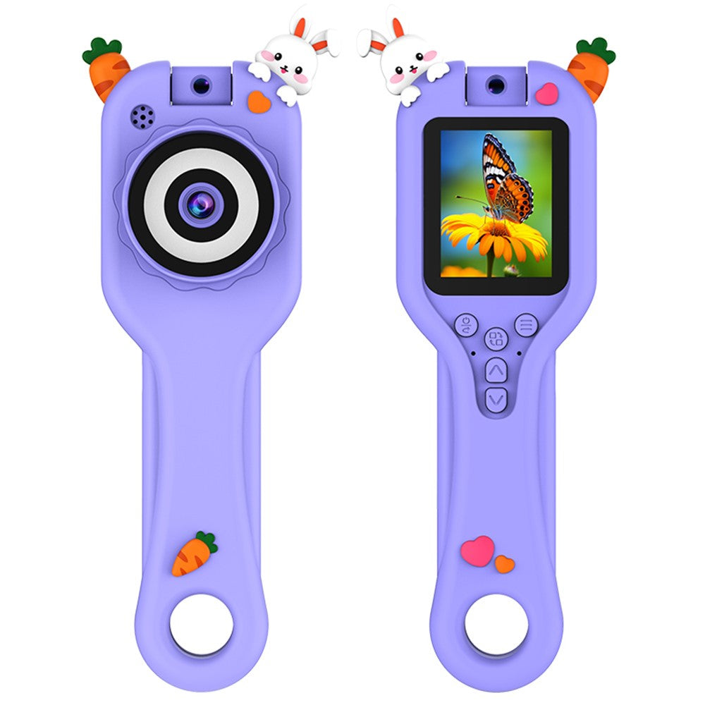 HY-F1 Cartoon Design 2.0 Inch Handheld Microscope for Kids 500X Magnification Video Recorder with 32GB Card + Card Reader, Style B