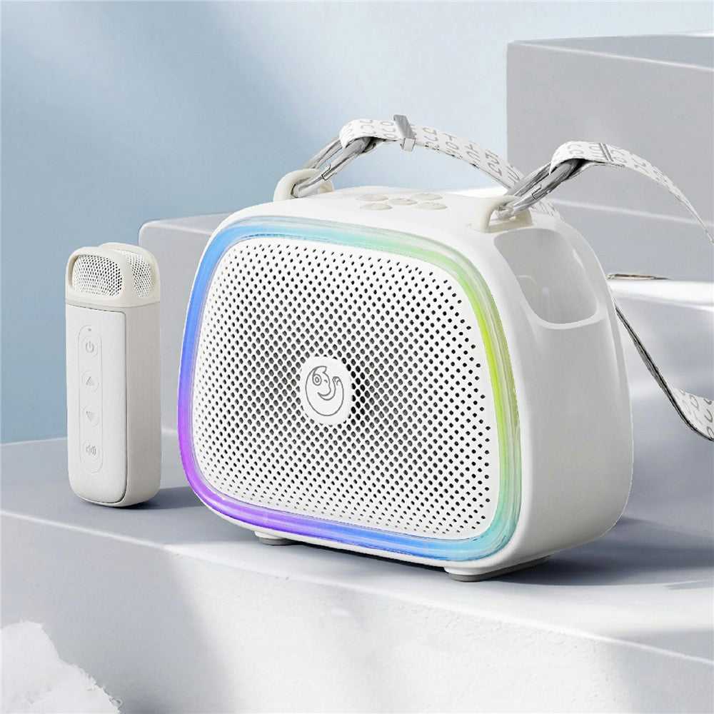C22 Trådløs Karaoke Højttaler med 2 Magnetiske Mikrofoner Bluetooth-kompatibel 5.1 Bærbart KTV-system med RGB-lys